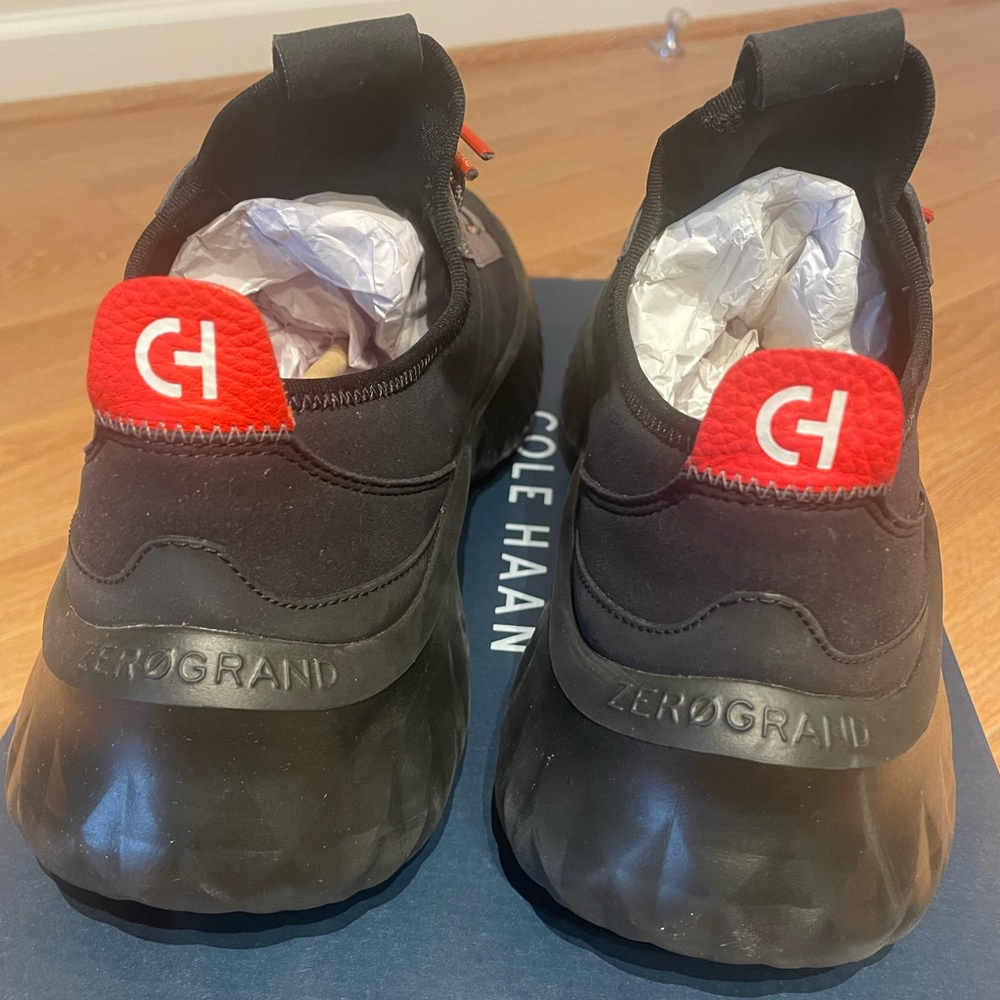 Cole Haan Black and Gray Men's Sneakers with Red Accents - Picture 6 of 8